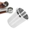 Smooth Surface Espresso Dosing Cup Silver Coffee Measuring Cup  Espresso Powder Transfer