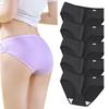 BEAU LLASSANA XL Size Panties Everyday Underwear [5-Pack] Black, Women's (Black, XL) Comfortable, Panties, Women's