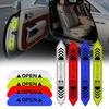 4PCS Reflective Car Door Sticker Safety Opening Warning Reflector Tape Decal Car Accessories Exterior Interior Reflector Sticker