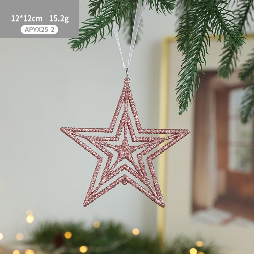 Pendant Ornaments Unique Gold Powder Hanging Ornaments Star Hanging Decor Elegant Christmas Tree Decoration For Office New Year