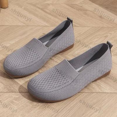Модная женская обувь больших размеров весна лето новая сетчатая дышащая обувь слипоны балетки легкая удобная модная уличная повседневная обувь