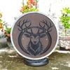 Majestic Deer  Handcrafted Viking Shield with Fierce Deer Face  Authentic Norse Warrior Shield  Decor
