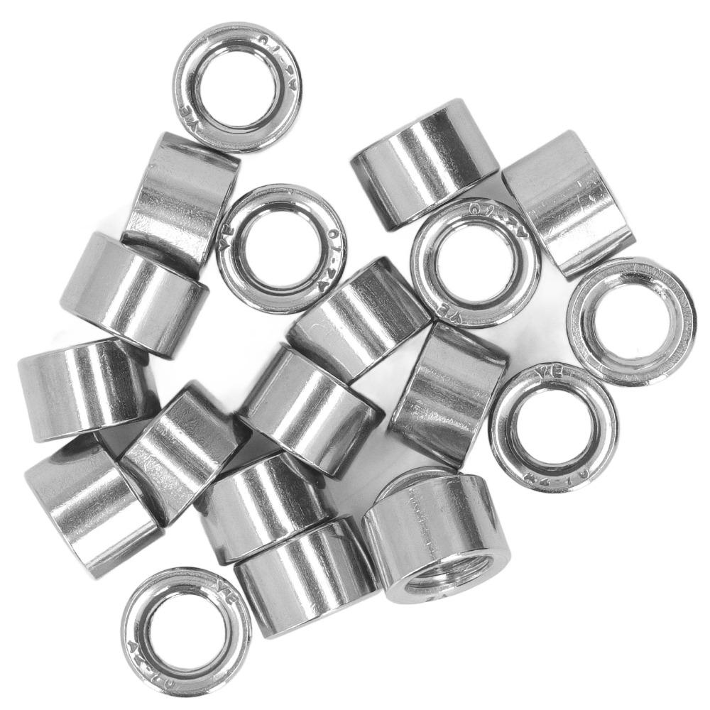 20pcs Fasteners Threaded Coupling Nuts M8 Stainless Steel Coupling Nut For Machine Maintenance
