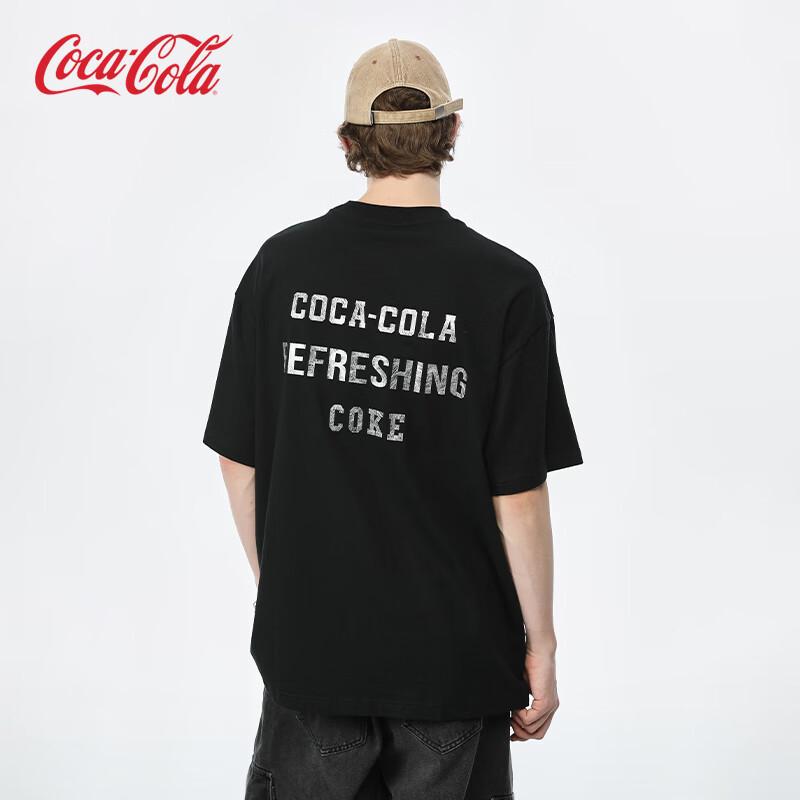 Мужская футболка Coca-Cola 2026 Summer с принтом в стиле distressed, с коротким рукавом