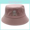 Fisherman Hat Simple With Solid Color Design And Skull Embroidery For Daily