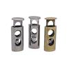 Shoelace Sportswear Apparel Sewing Stopper Cord DIY Metal Clamp Lock Toggle Double Hole Stoppers
