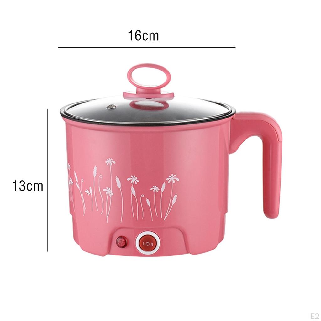 Электрические кастрюли, многофункциональная портативная плита для лапши для приготовления стейков, однослойная, розовая