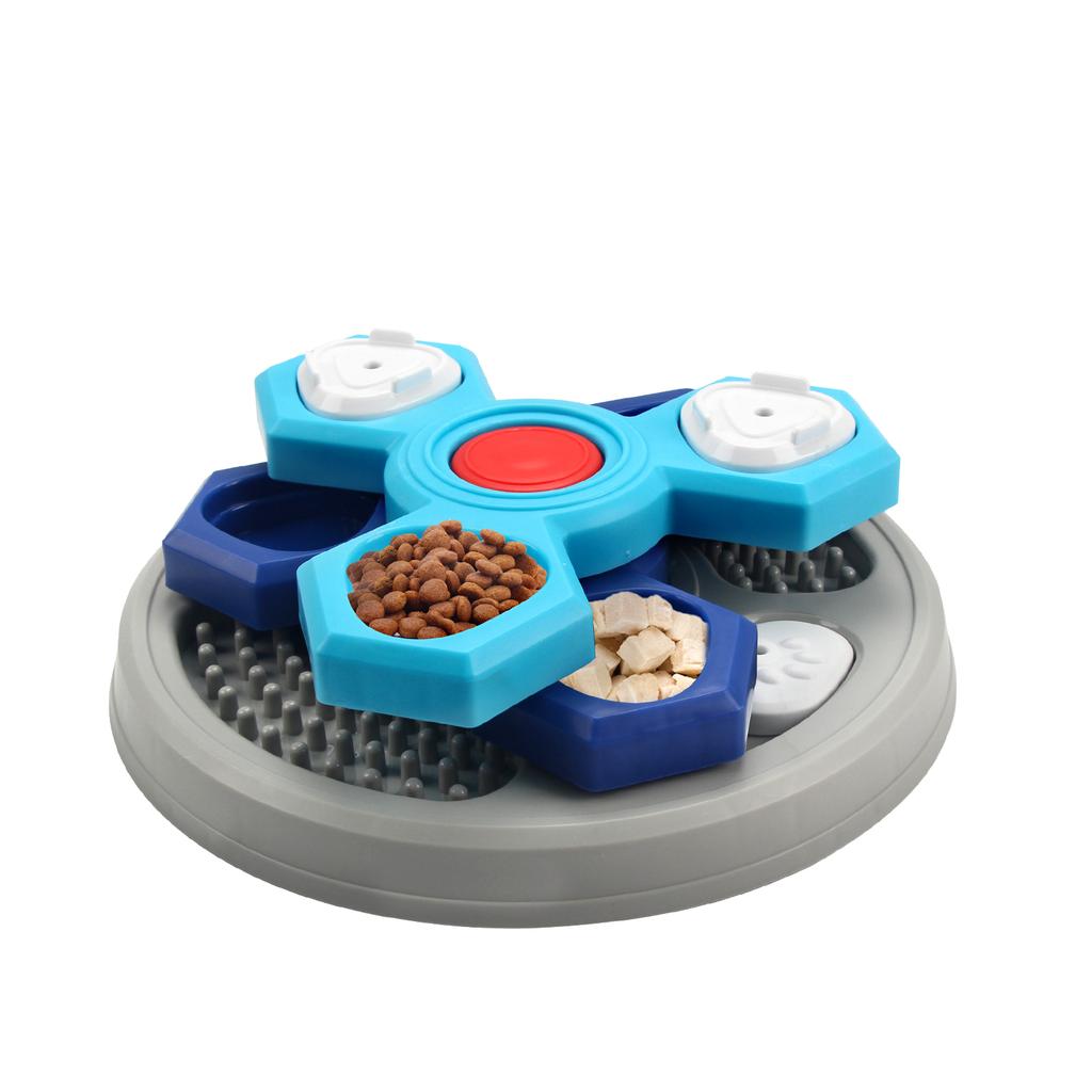 2-Layers Dog Puzzle Toys Slow Feeder Food Dispenser Interactive Increase Puppy IQ Anti-Choking Tableware Dog Licking Plates