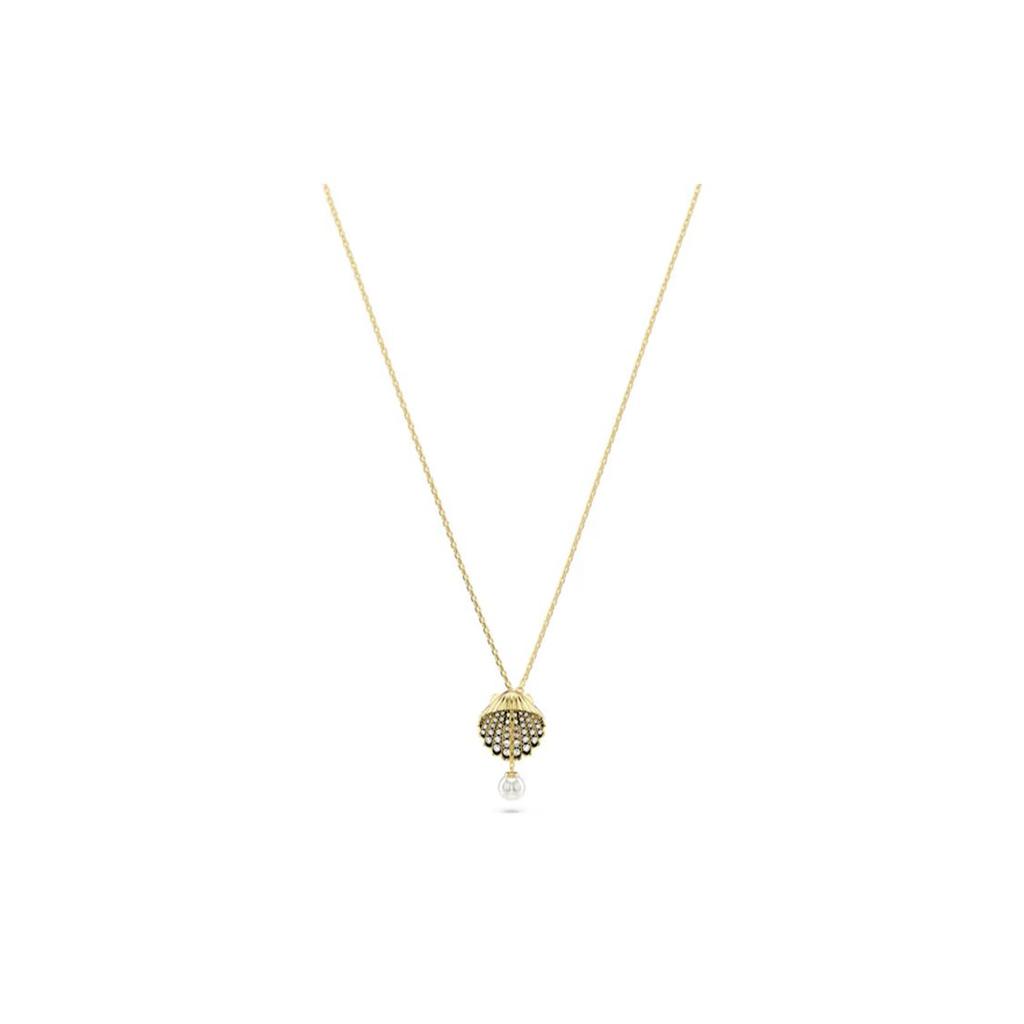 Swarovski Ожерелье Idyllia с узором ракушки для женщин, золотое 5683968