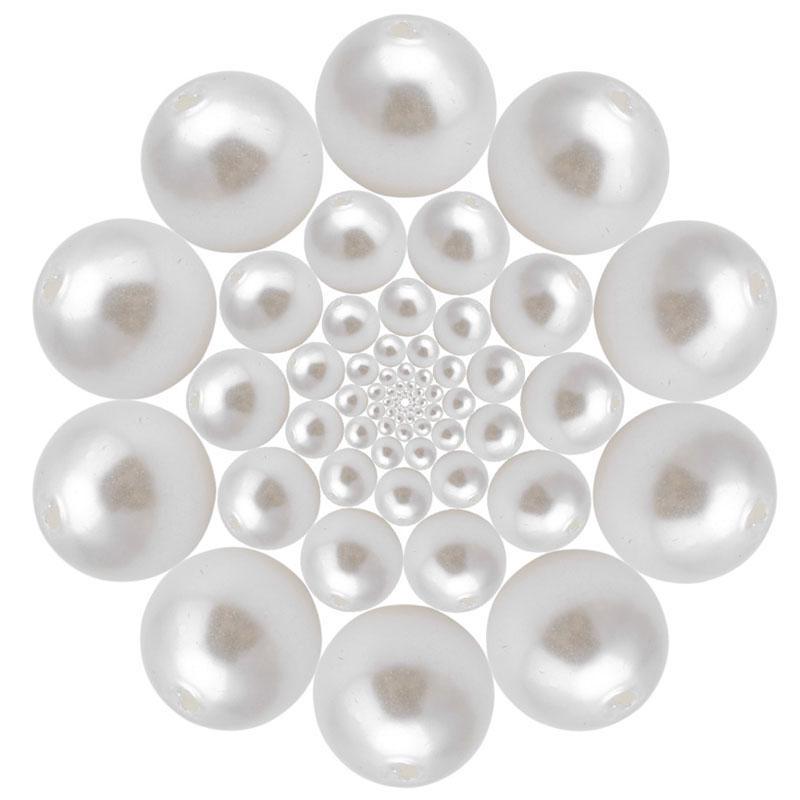 Home Party Supplies Necklace Bracelet Pendant 4-14mm 5-100Pcs Wholesale Round Beads Jewelry Making DIY For Faux Pearl