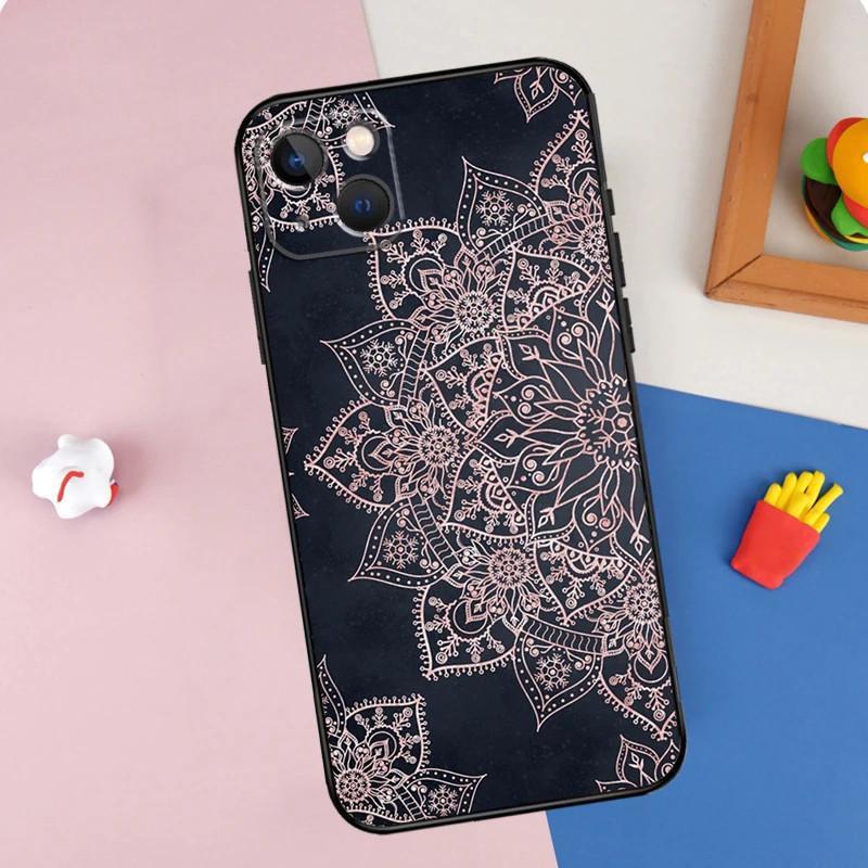 Чехол для мобильного телефона Apple Iphone15Pro Max Mandala, чехол для мобильного телефона Mandala окрашен и защищен от падения Huawei