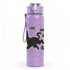 1PC Black Cat Flying Butterfly Layout 750ml Color Plastic Sports Water Bottle Leakproof Flip Straw Lid For Sports Office Home Use