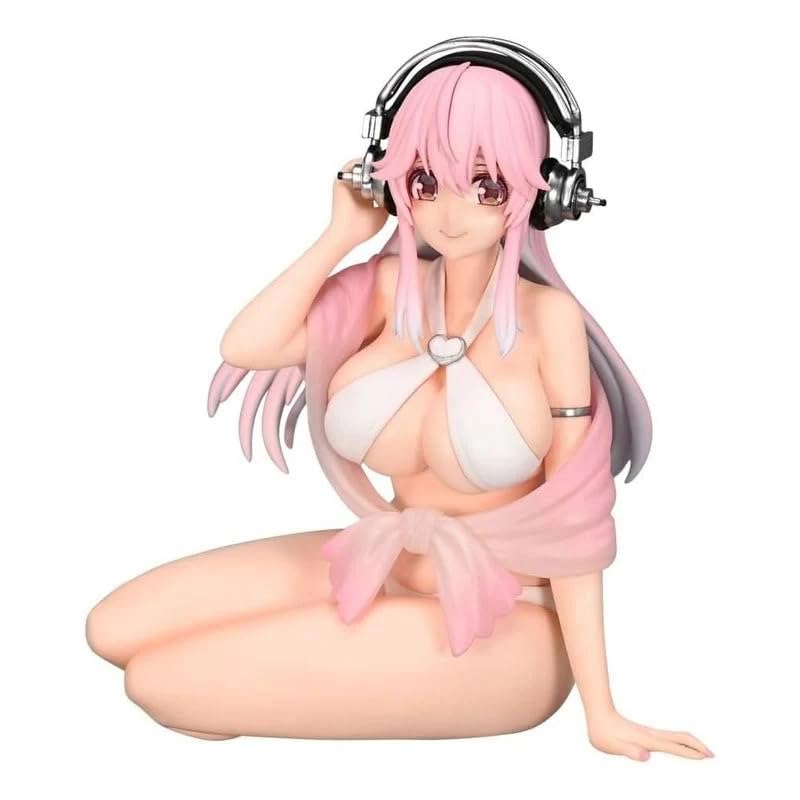 Super Sonico Noodle Stopper Figure White Bikini Ver.