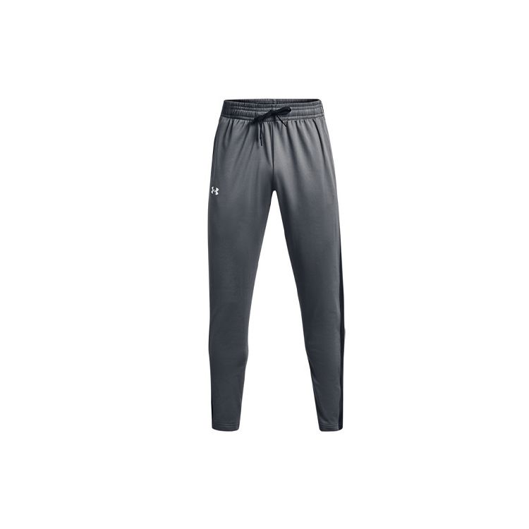 Under Armour Logo Patch Drawstring Knit Joggers Men Bottoms Grey 1366213-012