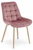 BERA chair - dark pink velvet / oak legs x 2