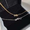 S925 Sterling Silver Infinity Choker Necklace for Women