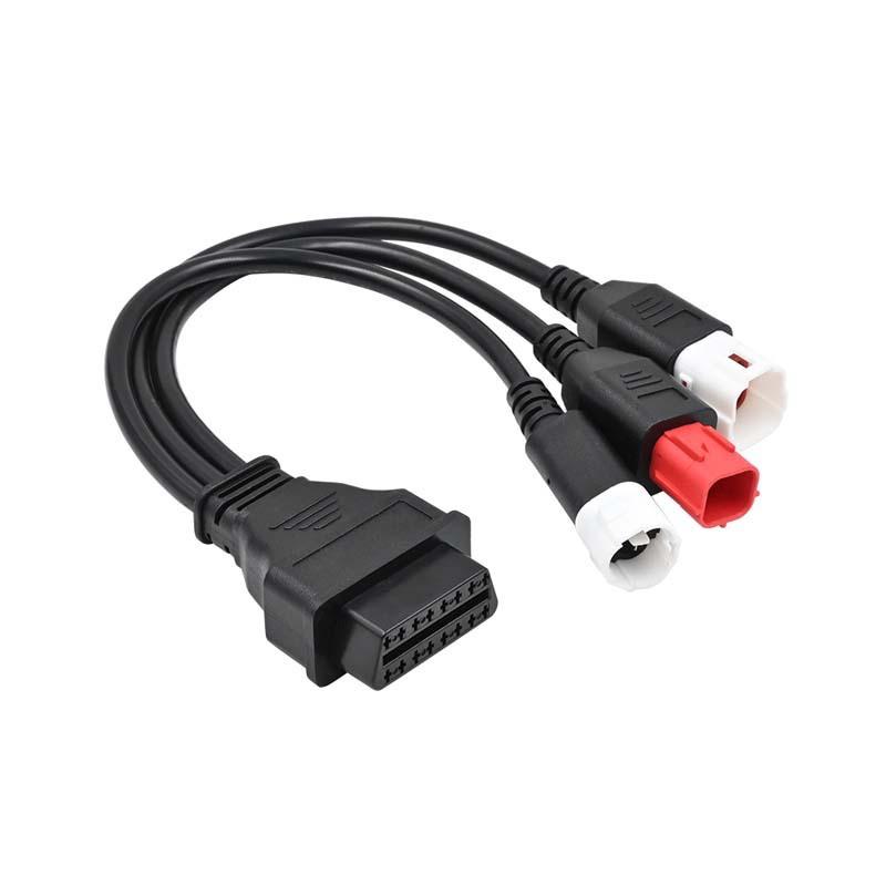 3 In 1 For Yamaha 3Pin 4Pin Honda 6Pin Obd2 16Pin Motorcycle Diagnostic Connector Cable Adapter Extension Cable