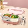 Ланч-бокс бенто из нержавеющей стали 304 с 4/5 отделениями для детей, студентов, с миской и столовыми приборами, портативный, большой вместимости, контейнер для еды