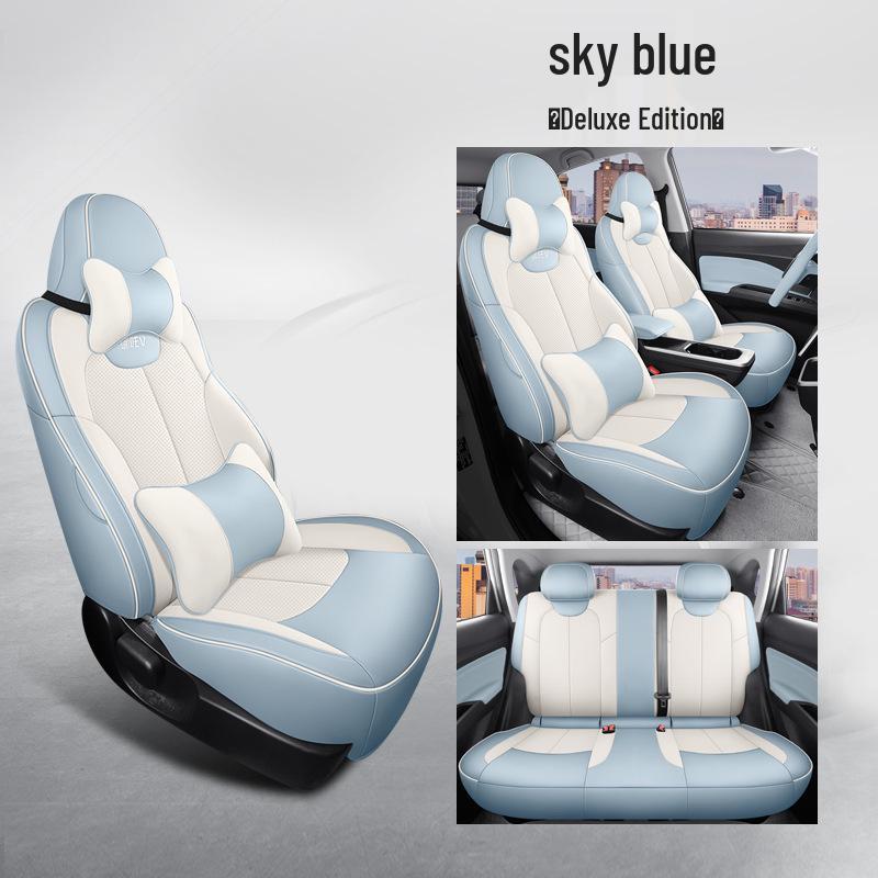 Nezha V Full Leather Car Seat Cushion Set - Universal, Four-Season, Five-Seat Model