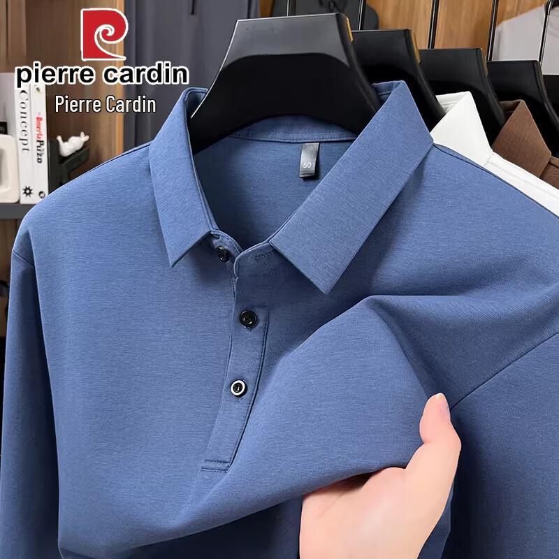 Pierre Cardin Мужская рубашка-поло с длинным рукавом в стиле business casual