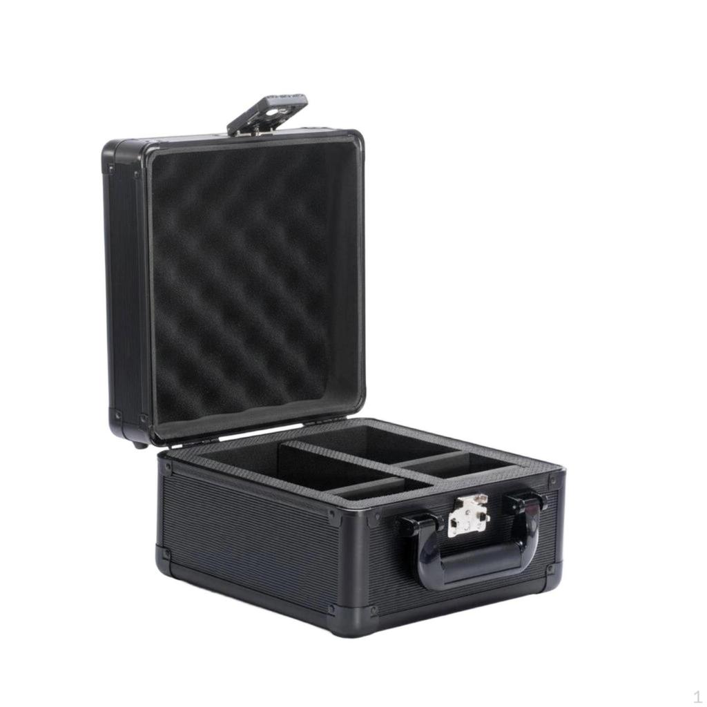 Graded Card Storage Case Lockable PSA Carrying Portable for Hobbyists, Travel 2row Black