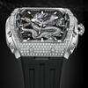 BONEST GATTI Men Fashion Automatic Mechanical Watches Rubber Strap Dragon Dial Luminous Classic Wristwatch for Men