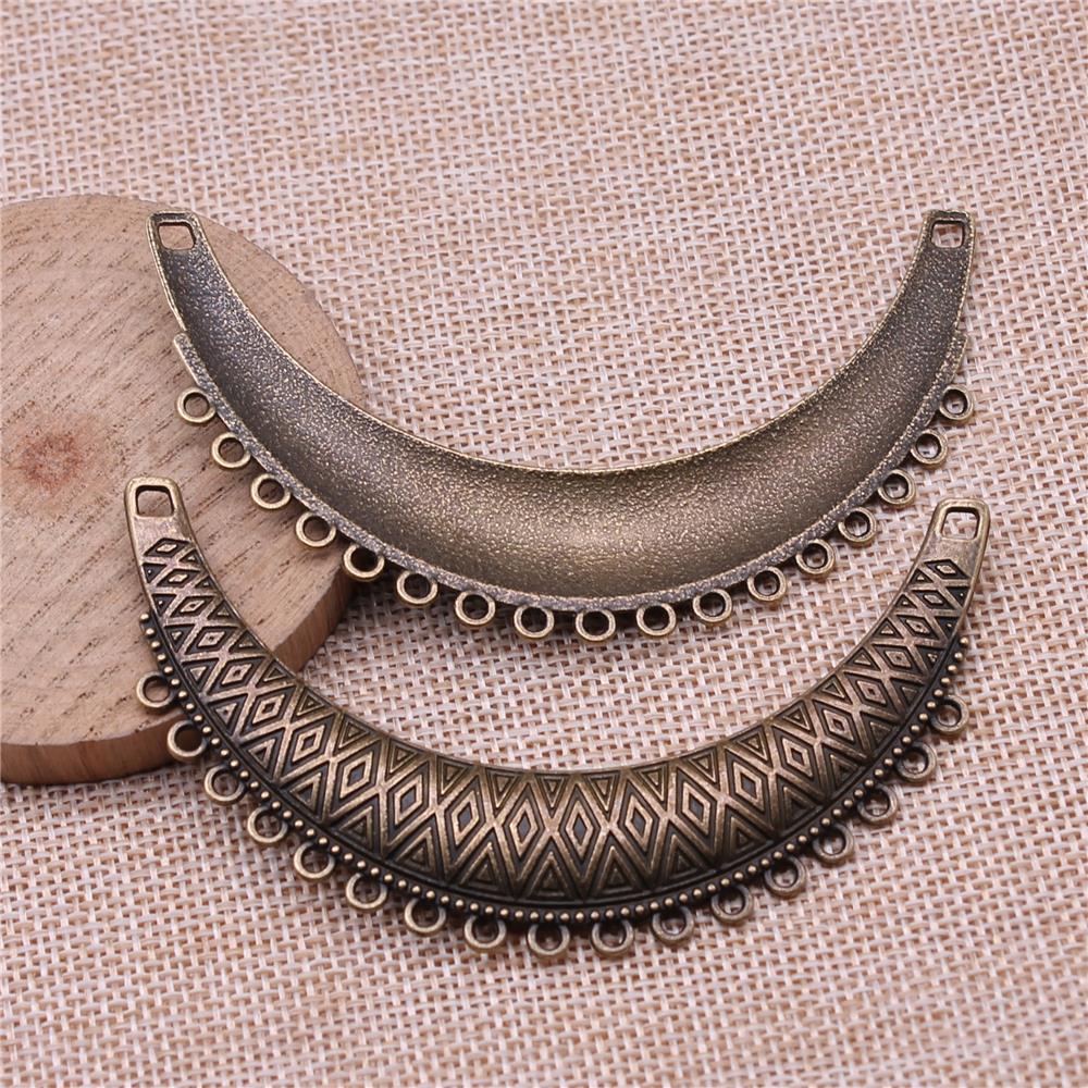 2 шт., ожерелье с разъемом, подвеска, ювелирные изделия, цвет античной бронзы, 86X50 мм