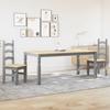 3 Piece Dining Set PANAMA Gray Solid Pine Wood