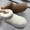 Женские ботильоны 2024 года, новые теплые зимние домашние хлопковые ботинки, удобные классические зимние ботинки на толстой подошве, Botas Femininas