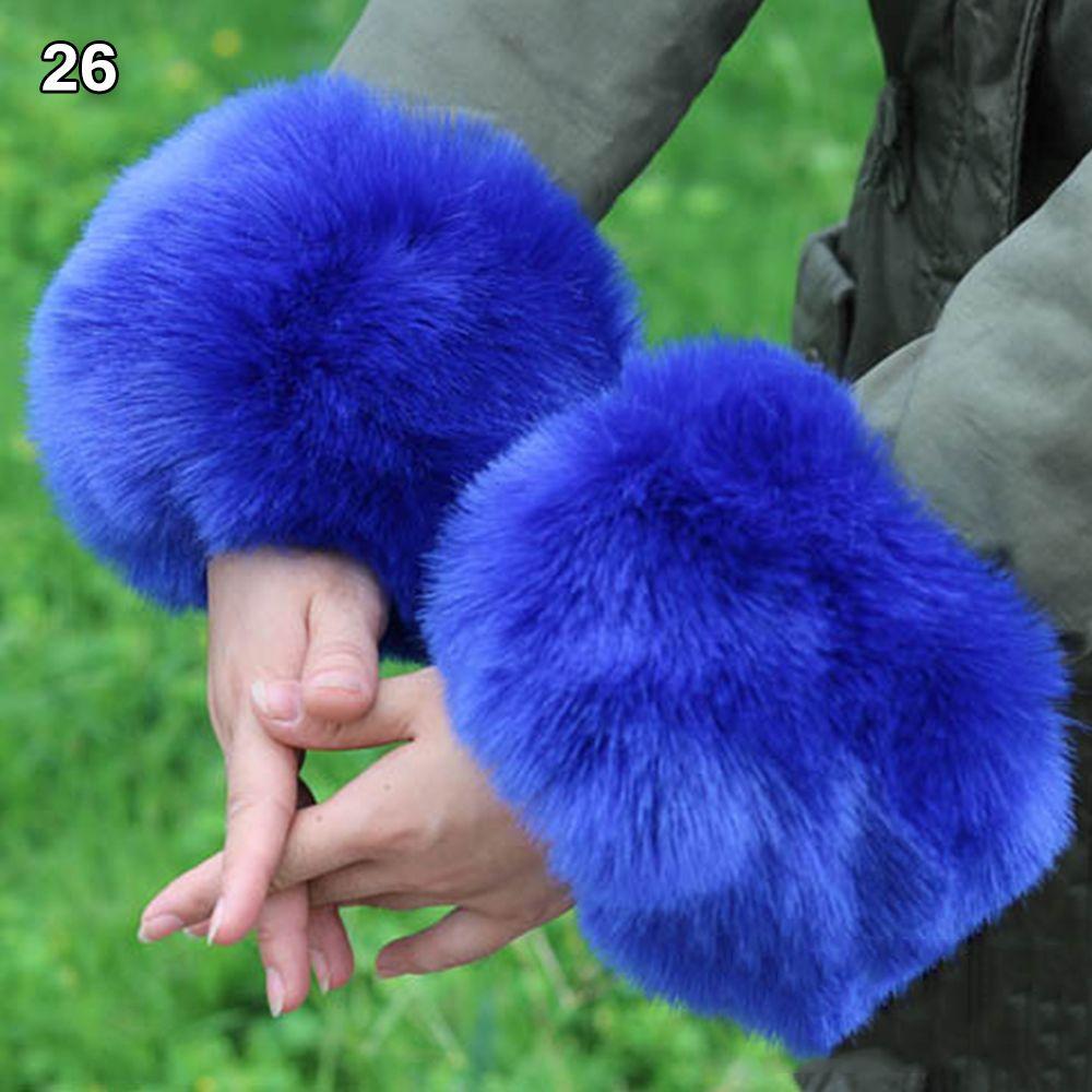 Аксессуары для одежды Теплый напульсник Эластичный ветрозащитный нарукавник на запястье Искусственный мех Дамский плюшевый манжет