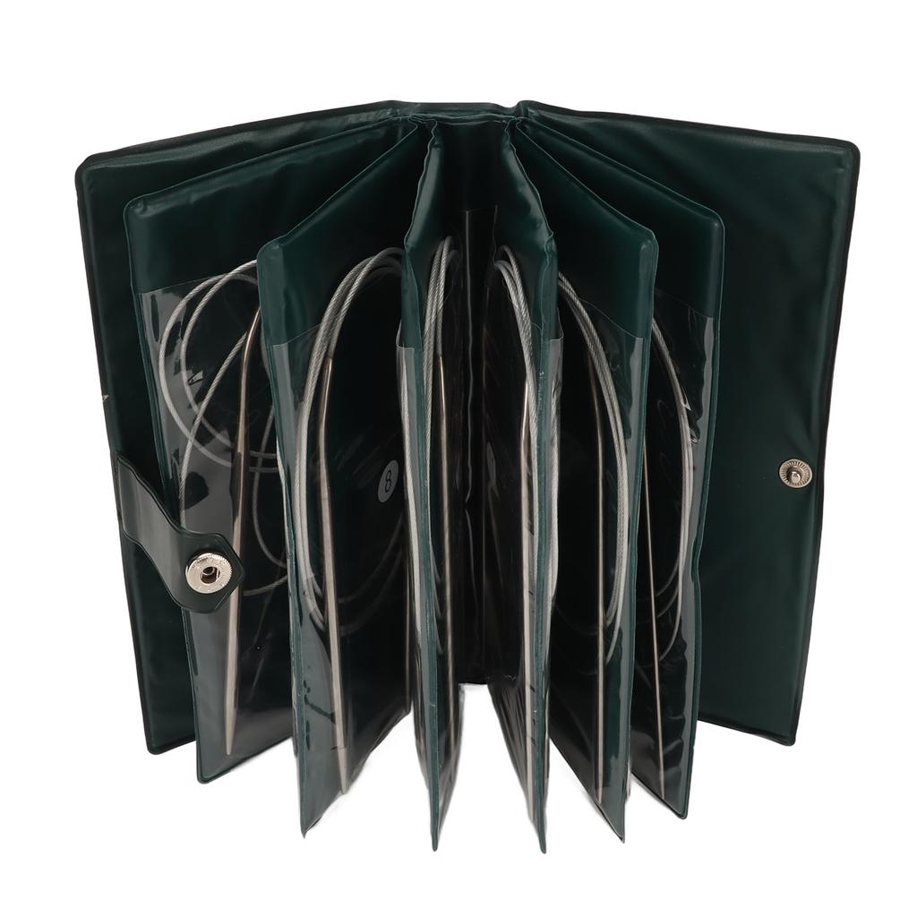 11 Pcs Circular Knitting Needles Set Length 120cm Comfortable Handle Knitting Needles for DIY Hats