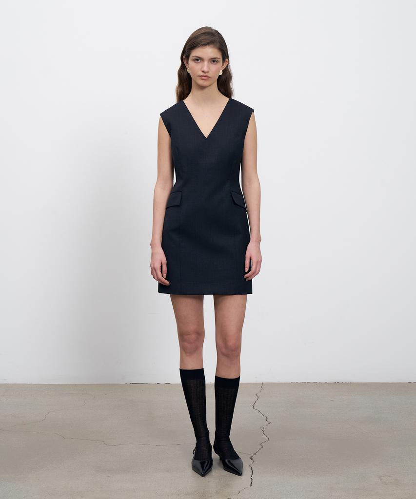 Rene J Balloon Line V-Neck Dress