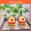 Plush Creative Adorable Hamburger Dog Keychain Cute Stuffed Toy Keyring Students For