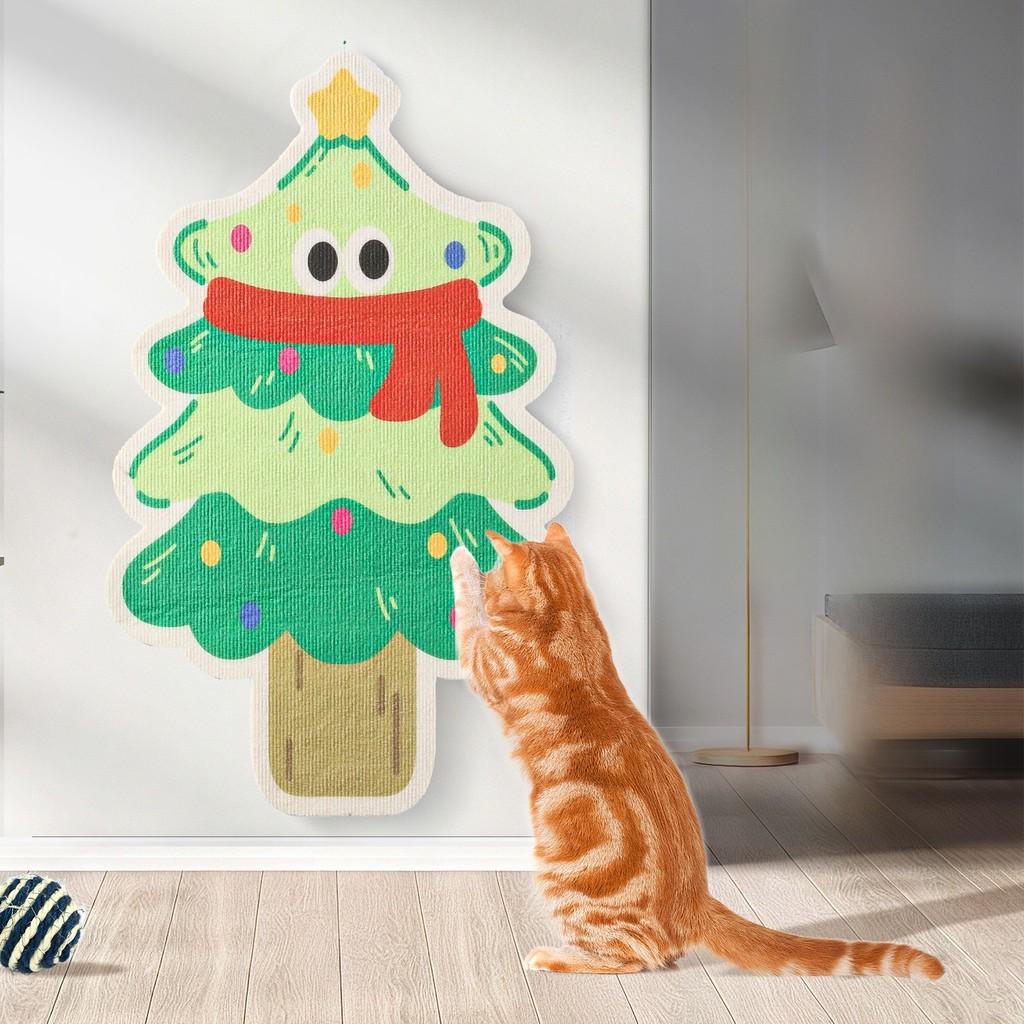 Мультяшный кот Настенное искусство с царапинами и износостойким полиэстером для домашних кошек