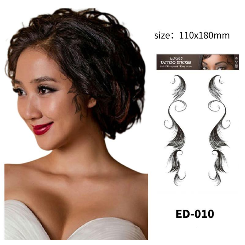 Factory Outlet Fashionable Waterproof Temporary Tattoo Stickers Baby Hair Edge Face Application Made of Paper