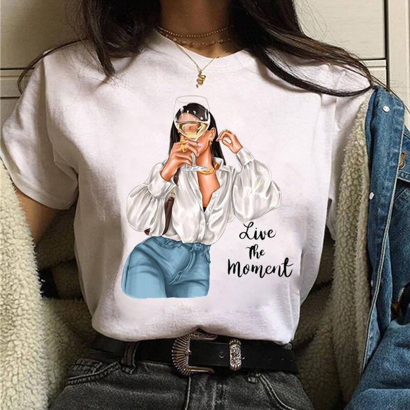 Summer Trend Letter Print Fashionable Loose Round Neck Pure Cotton Short Sleeved Top T-Shirts Women’s