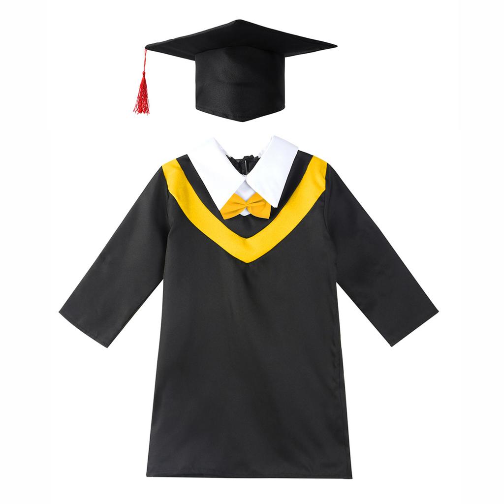 Кепка для выпускного платья, детский комплект унисекс, халат с кепкой с кисточками для церемонии дошкольной начальной школы