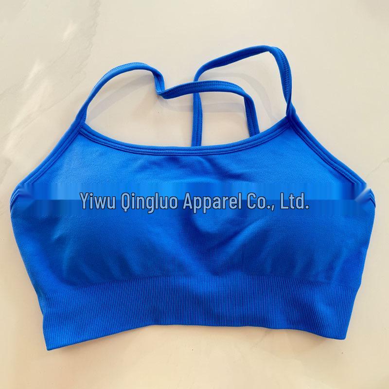 DFYNE Бесшовный нейлон-спандекс спортивный бюстгальтер с перекрещенной спинкой для женщин