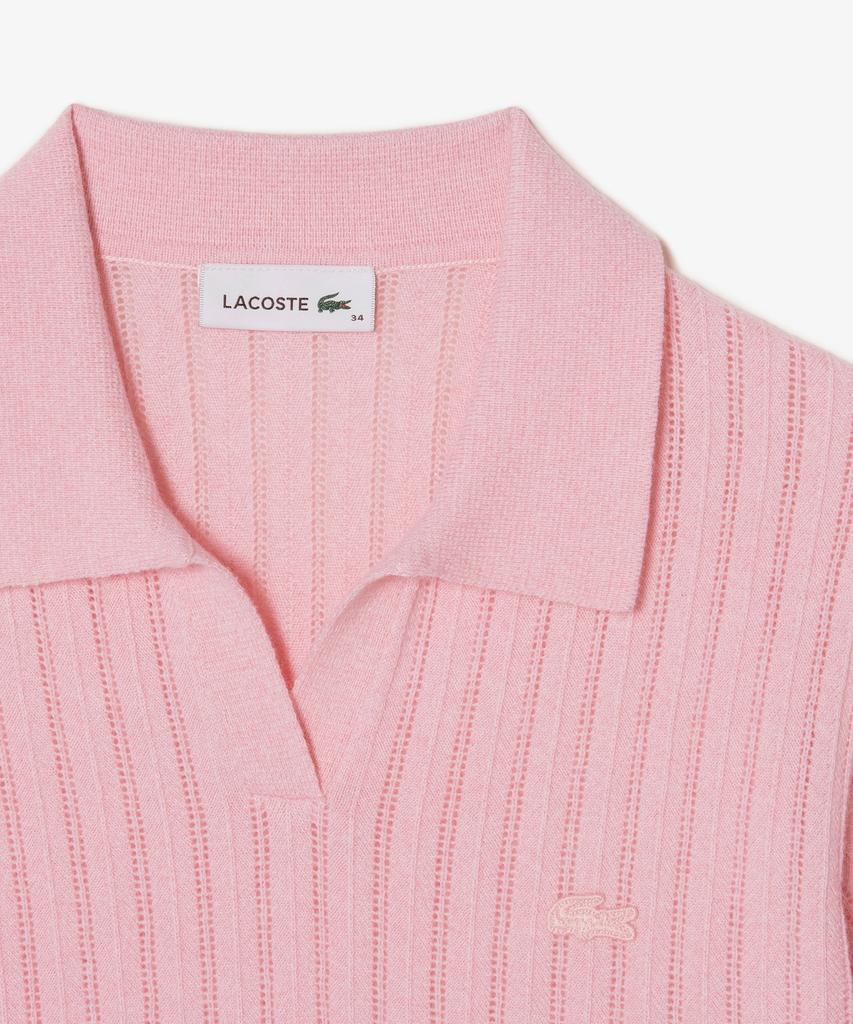 LACOSTE Women'S Scallop Sweater Polo Shirt Pf035E-56N Ady