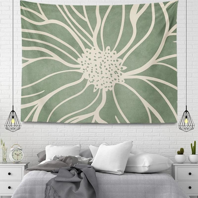 Nordic Plant Pattern Tapestry Aesthetic Home Room Decoration Bohemian Hanging Large Cloth Autumn Simple Bedroom Carpet