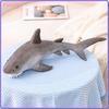 Simulated Shark Sea Creature Grey Fish Plush Toys Super Soft Dolls Cartoon Pillow Bed Decor Birthday Gift for Girl Boy Sleep Toy