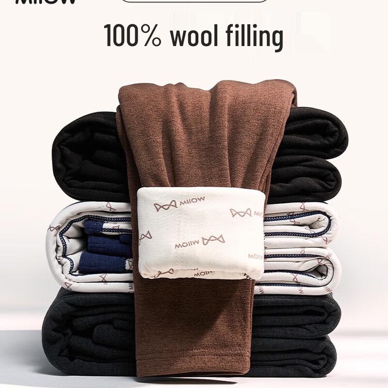 MIIOW Мужские утолщенные термобрюки из 100% шерсти