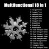 18 в 1 Многофункциональный инструмент из нержавеющей стали Снежинка Отвертка Гаечный ключ Рожковый ключ