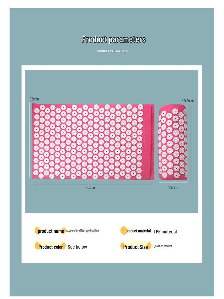 Acupressure Yoga Mat & Pillow Set for Massage & Therapy