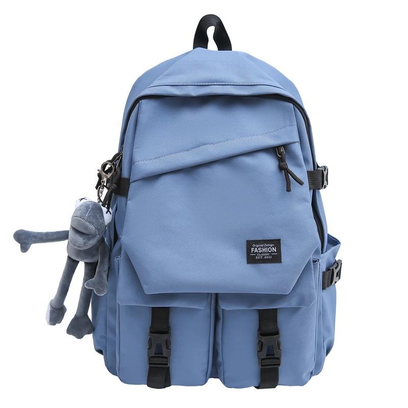 Женский рюкзак в стиле кампуса, однотонный мужской рюкзак, студенческий школьный рюкзак большой емкости