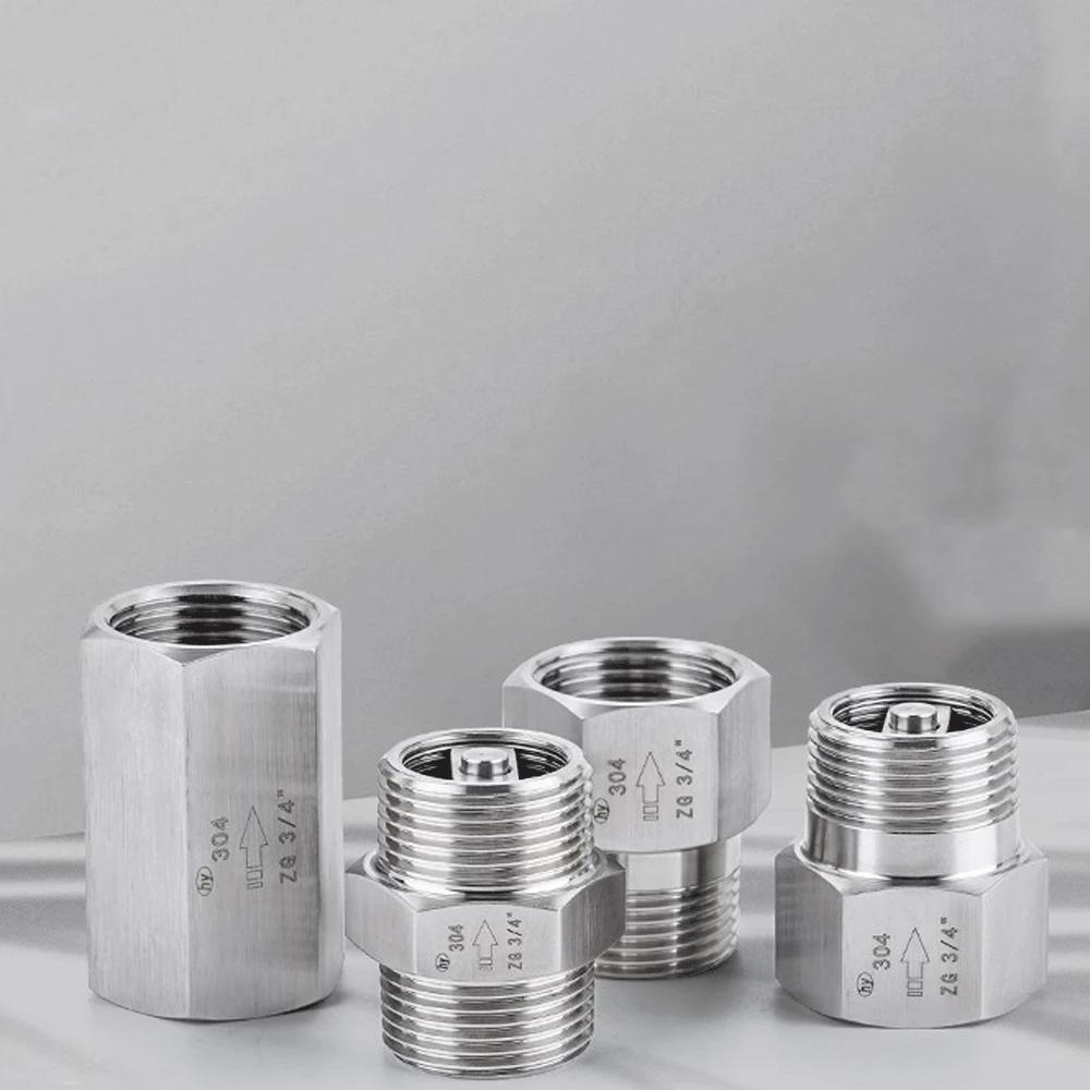 1/8" 1/4" 3/8" 1/2" 3/4" 1" BSPP Внутренняя Наружная 304 Нержавеющая Сталь Односторонний Обратный Клапан Вода Газ Масло Высокое Давление