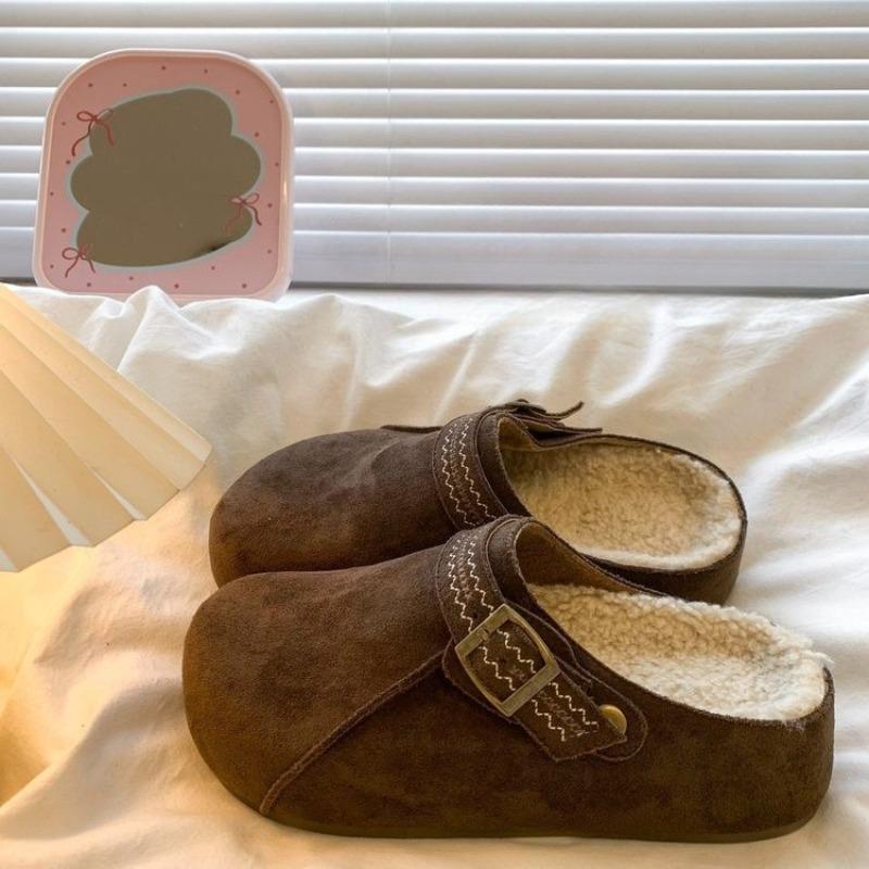 Женские woolen туфли Baotou Dabiao Plus - Новая модель с широким носком на толстой подошве, шлепанцы