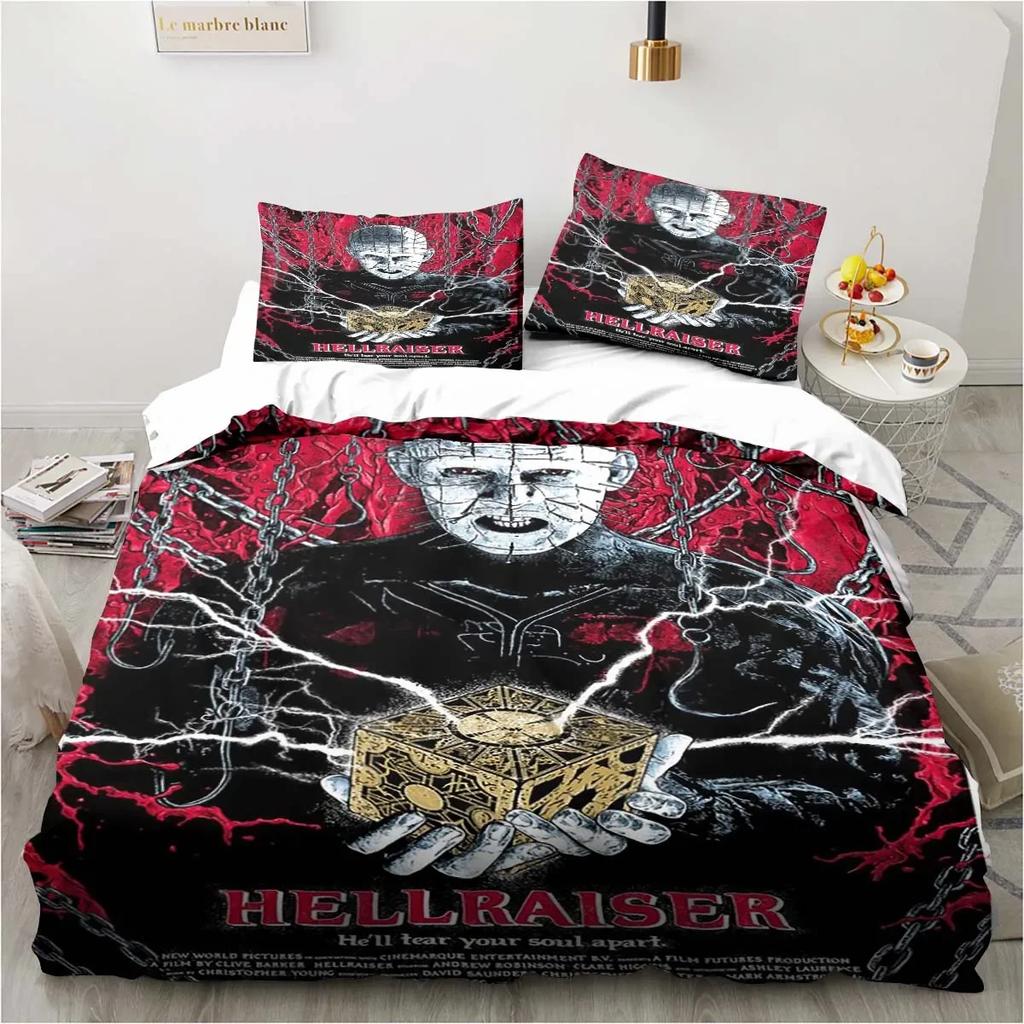 Horror Movie Cover Digital Print Polyester Bedding Sets Child Kids Covers Boys Bed Linen Set For Teens King Size Bedding Set