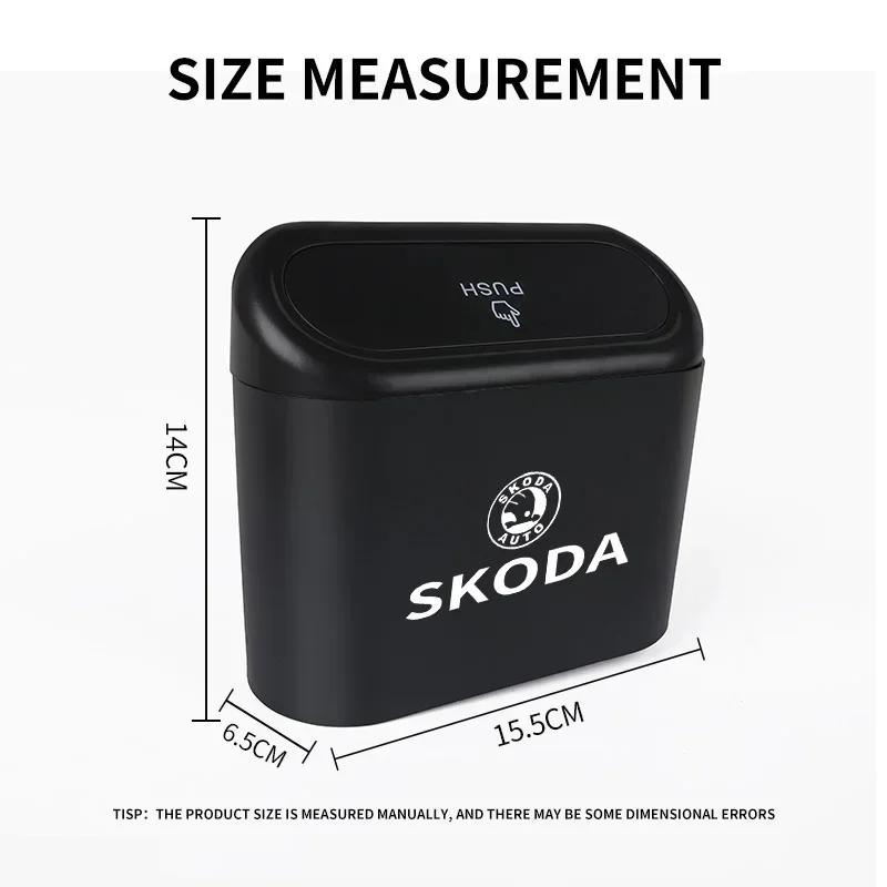 Portable Hanging Mini Car Trash For Skoda Octavia A5 Superb Old Febia Roomster 2013 2005-2008 Rapid Roomster Kodiaq Accessories wsjn67