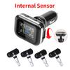 Jansite Car TPMS Cigarette Lighter Tire Pressure Monitoring System Sensors Auto Security Tpsm Sensor Adjustable Display Angle